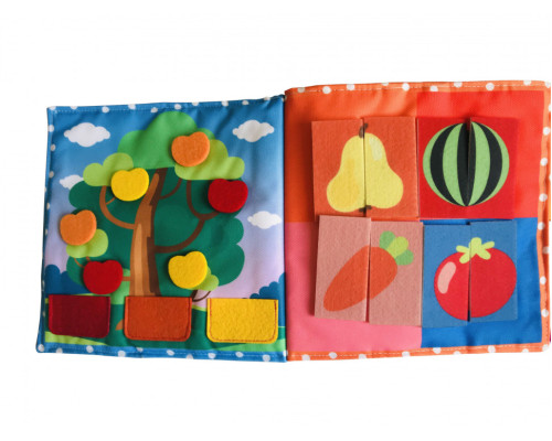 Текстильна розвиваюча книга для малят "Сонечко" 403686