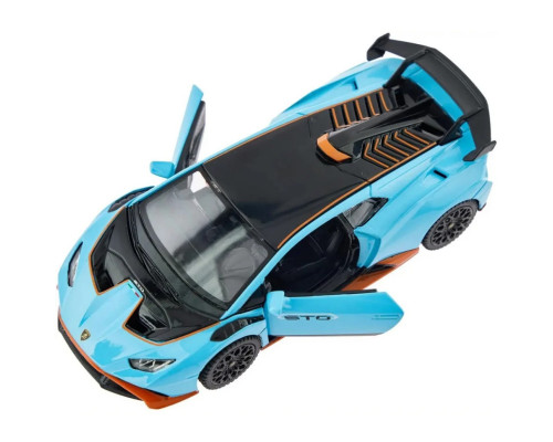 Детская автомодель "Lamborghini Huracan STO" Rastar 64300 голубой, масштаб 1:32