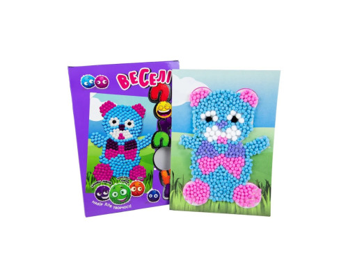 Набір для творчості "Ведмедик" Strateg 30997 веселі помпони