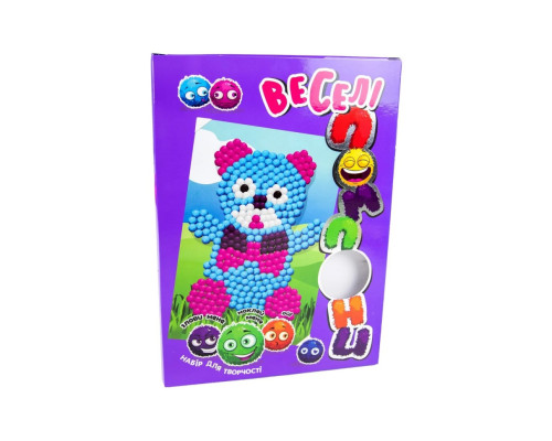 Набір для творчості "Ведмедик" Strateg 30997 веселі помпони