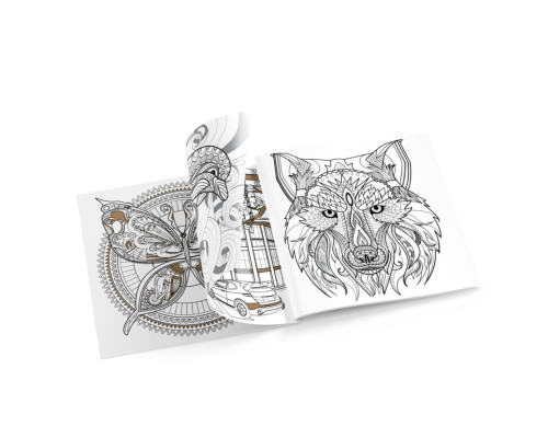 Розмальовка антистрес "Color & relax metallic" РМ-67-3, 24 сторінки