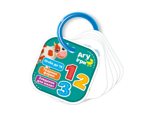 Дитячі навчальні картки на кільці Рахунок. Ферма VT2000-04
