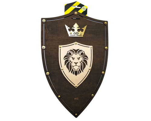 Сувенирный деревянный щит «ЛЕВ Венге» LION 47х30 см