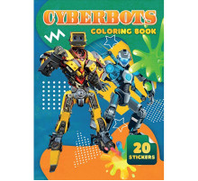 Дитяча розмальовка Cyberbots А06012501, 20 наліпок А4