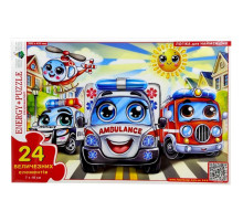 Пазл дитячий Спецтранспорт 88274, 24 великих елементи