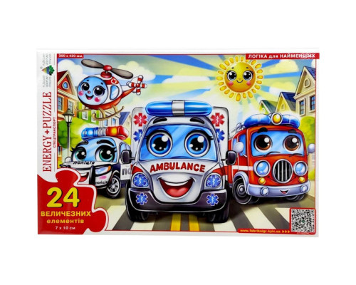Пазл дитячий Спецтранспорт 88274, 24 великих елементи