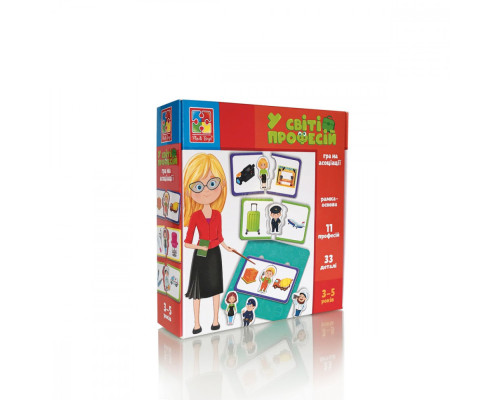 Настольная игра на ассоциации "В мире профессий" Vladi Toys VT1804-44 (укр)
