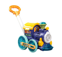 Машина-каталка "Поезд" с мыльными пузырями 134-71A(Blue) свет и звук