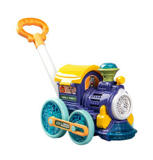 Машина-каталка "Потяг" з мильними бульбашками 134-71A(Blue) світло та звук