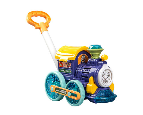 Машина-каталка "Потяг" з мильними бульбашками 134-71A(Blue) світло та звук