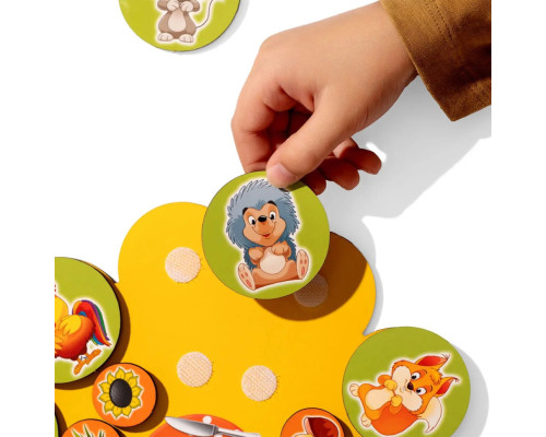 Деревянный детский сортер "Кто что ест" (ПСД276) PSD276 на липучках