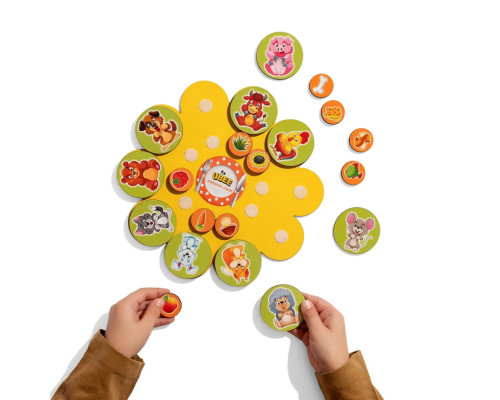 Деревянный детский сортер "Кто что ест" (ПСД276) PSD276 на липучках