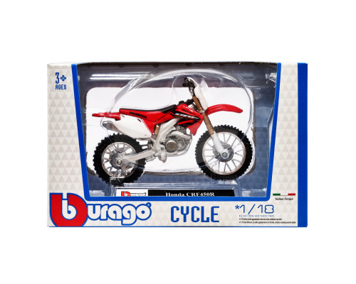 Дитяча модель Мотоцикла "Honda CRF450R" Bburago 18-51030-10 масштаб 1:18