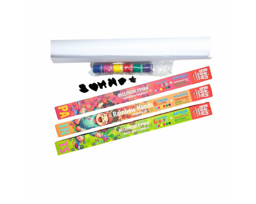 Дитячий набір для творчості "Веселкові ручки" 5028-AC Пальчикові фарби