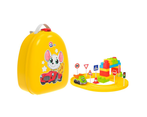 Дитячий конструктор в рюкзаку ТехноК 8652TXK з дорожніми знаками