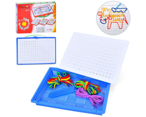 Детский набор для творчества "Шнуровочный Планшет" QL-017-7 вышивка без иглы, шнурки, инструкция