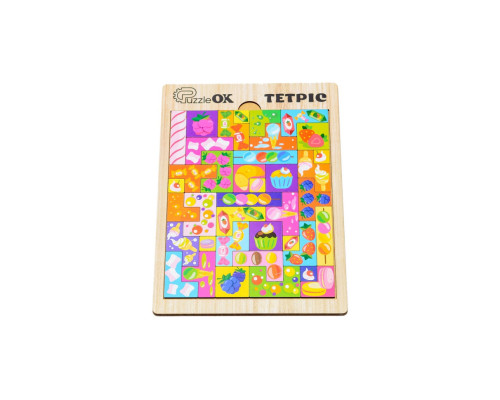 Развивающая деревянная игрушка "Тетрис Сладости" Puz-22923