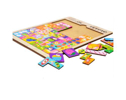 Развивающая деревянная игрушка "Тетрис Сладости" Puz-22923