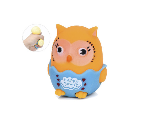 Игрушка сквиш антистресс "Совенок" MS 4141 размер 7 см Оранжевый