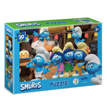 Дитячий пазл "Вечірка Смурфів" 200661, 20х27 см картина, 30 елементів