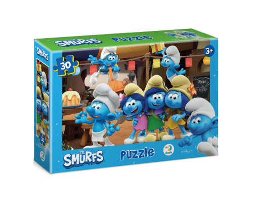 Дитячий пазл "Вечірка Смурфів" 200661, 20х27 см картина, 30 елементів