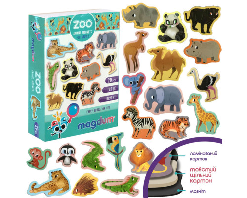 Набір магнітів Magdum "Зоо" 20шт ML4031-05 EN