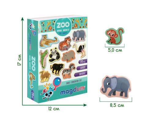 Набір магнітів Magdum "Зоо" 20шт ML4031-05 EN