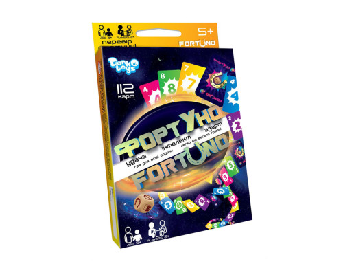 Розвиваюча настільна гра "ФортУно" UF-03-01U 112 карток та кубик
