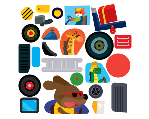 Дитяча збірка книжок "Збери картинку" Книжковий Хмарочос 379532 з наклейками