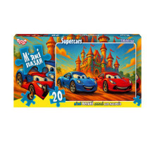 Детские мягкие пазлы "Supercars" S20-10-11, 20 элементов