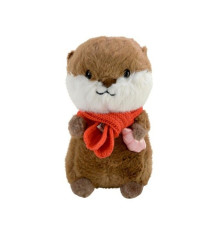 Детская мягкая игрушка "Выдреныш" C8502 с ракушкой, размер 28 см