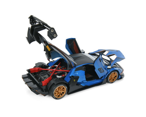 Детская инерционная машинка AP-2036(Blue) двери открываются, свет и звук, 1:24, 23 см