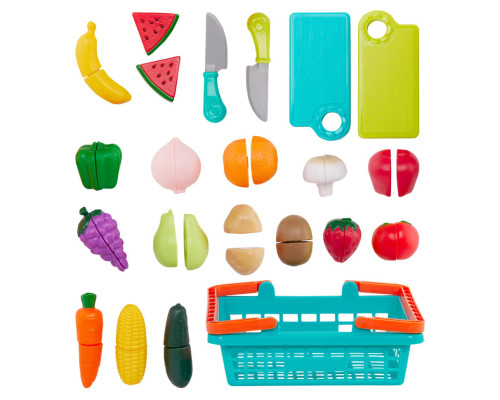 Ігровий набір "Овочі-Фрукти на липучках" Battat Lite BT4743Z, 37 предметів