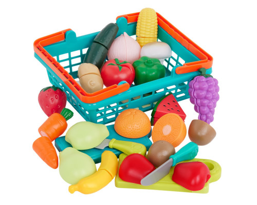 Ігровий набір "Овочі-Фрукти на липучках" Battat Lite BT4743Z, 37 предметів