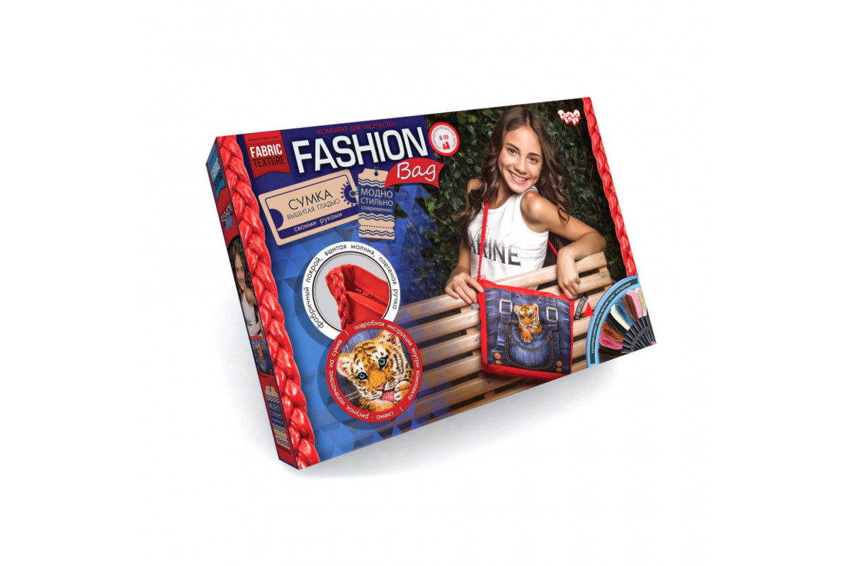 Комплект для творчества "Fashion Bag" FBG-01-03-04-05 вышивка мулине Тигр
