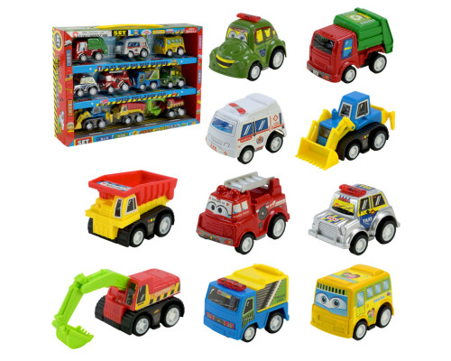 Ігровий набір машинок Mini Cartoon Car 5857 у наборі 10 шт