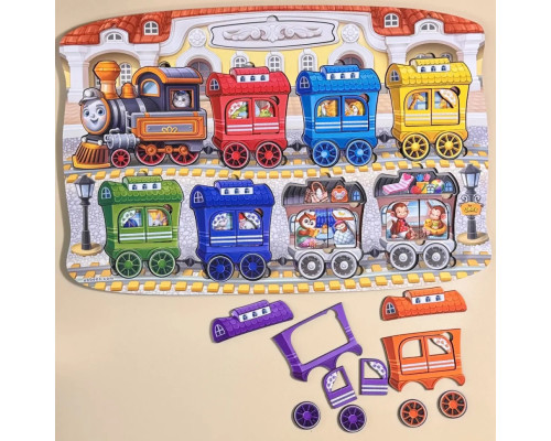 Деревянный детский сортер "Поезд большой" (ПСД296) PSD296