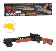 Детское игрушечное Ружье 255A 66 см, пластиковые пульки, лазер