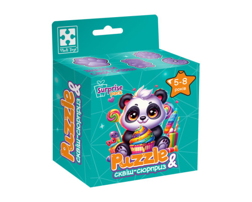 Дитячі пазли з сюрпризом "Панда" VT8030-08, 180 деталей
