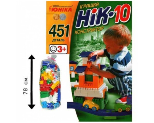 Дитячий конструктор НІК-10 70972, 451 велика деталь