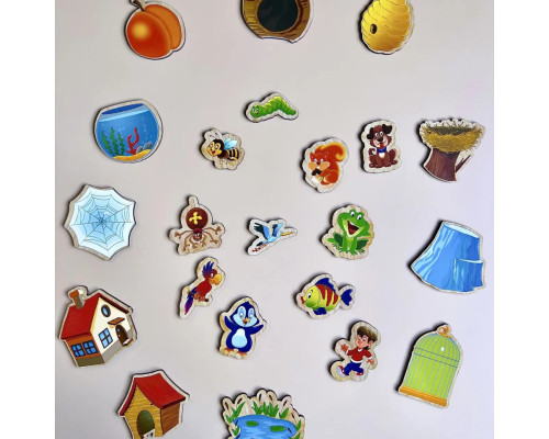 Деревянный пазл-вкладыш "Кто? Где живет?" Ubumblebees (ПСД059) PSD059 сортер