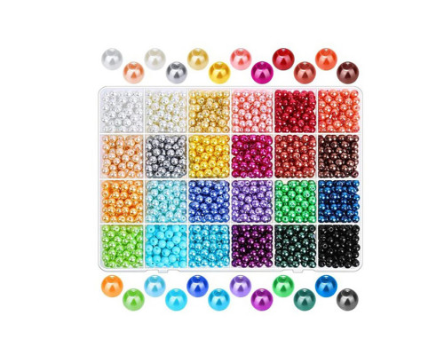 Набор для творчества "Бисер" 1199-87 бусины, резинка, пластиковая коробка