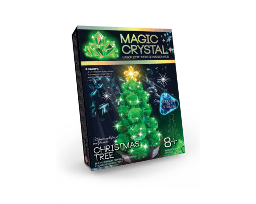Дитячий набір для проведення дослідів "MAGIC CRYSTAL" OMC-01-01 безпечний  Різдвяна зелена ялинка