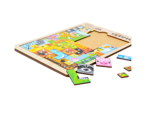 Развивающая деревянная игрушка "Тетрис Животные" Puz-22924
