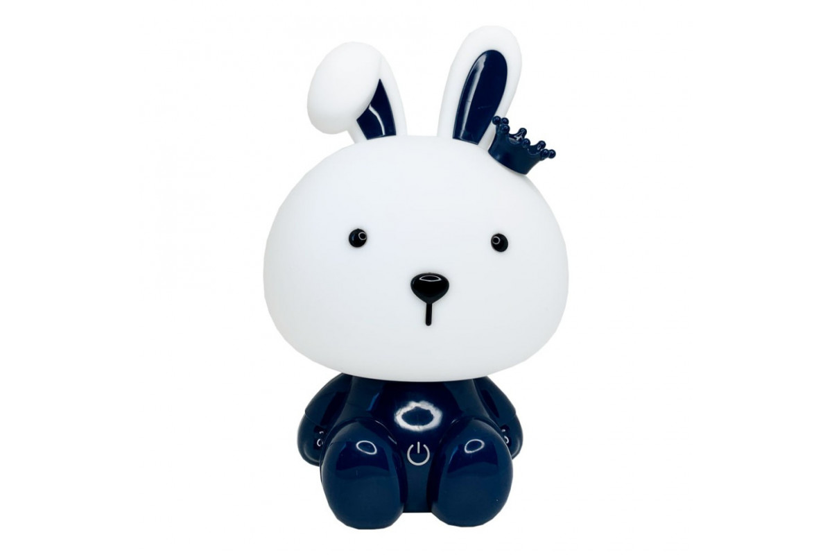 Нічник дитячий "Зайчик з короною" MGZ-1405(Blue) мережевий, живлення від USB