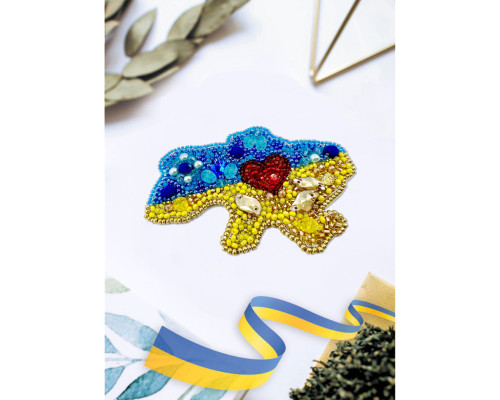 Набір для вишивання бісером "Моя рідна" AD-224 на натуральному полотні