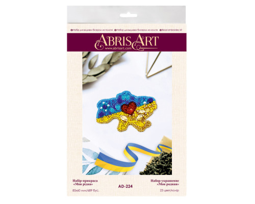 Набір для вишивання бісером "Моя рідна" AD-224 на натуральному полотні