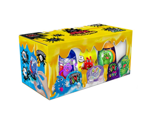 В'язка маса "3 в 1" Magnetic Slime, "Fluffy Slime", "Crazy Slime Fluoric" SLM-14-01U кольори в асортименті