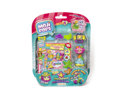 Игровой набор Фотосессия Moji Pops S2 PMP2B416IN00, 4 фигурки, аксессуары