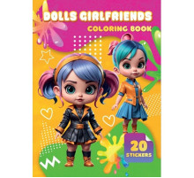 Дитяча розмальовка Dolls Girlfrends А06012507, 20 наліпок А4